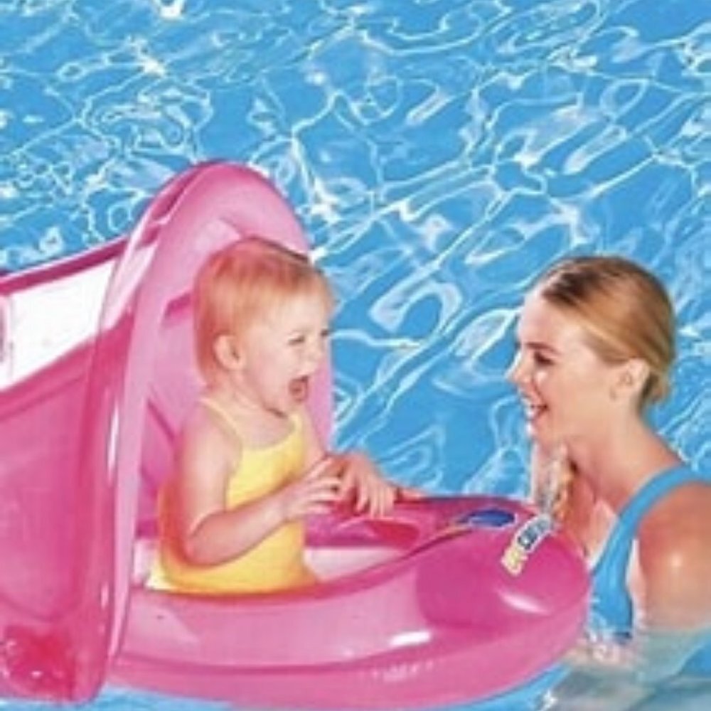 H2OGo Bestway UV Careful Baby Care Seat Pool Float Blue or Pink 0-1 Yr. NIB